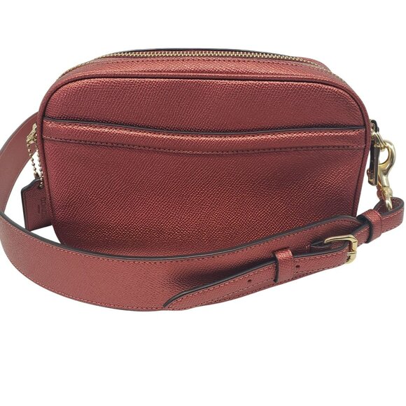 Coach Jes Crossbody 20 Metallic Clay TSITP Red Camera Bag Purse Fall Holiday - Picture 10 of 15